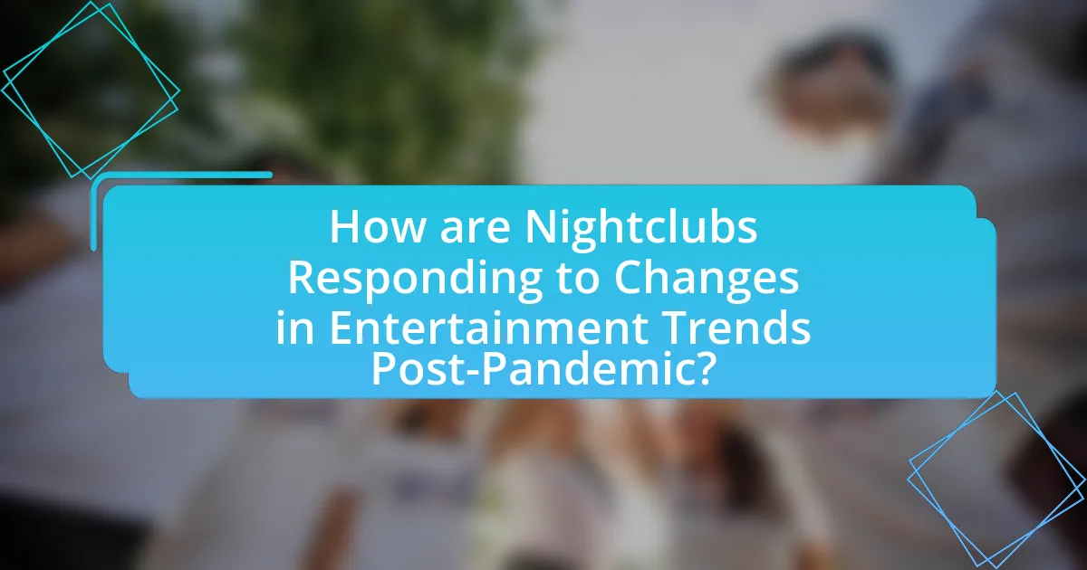 How are Nightclubs Responding to Changes in Entertainment Trends Post-Pandemic?